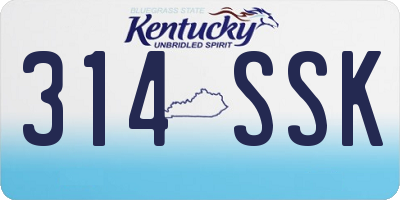 KY license plate 314SSK