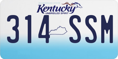 KY license plate 314SSM
