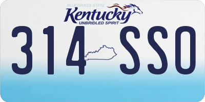 KY license plate 314SSO