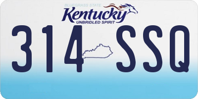 KY license plate 314SSQ