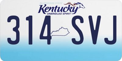 KY license plate 314SVJ