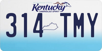 KY license plate 314TMY