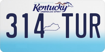 KY license plate 314TUR