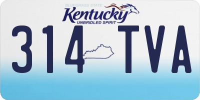 KY license plate 314TVA