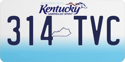 KY license plate 314TVC