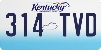 KY license plate 314TVD