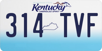 KY license plate 314TVF