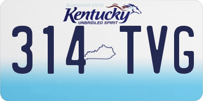 KY license plate 314TVG