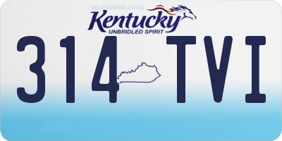KY license plate 314TVI