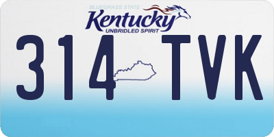 KY license plate 314TVK