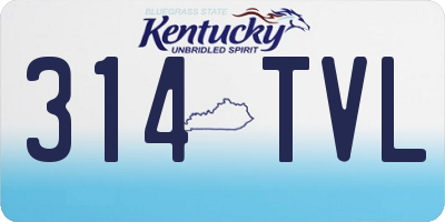 KY license plate 314TVL