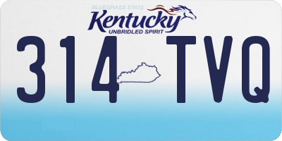 KY license plate 314TVQ