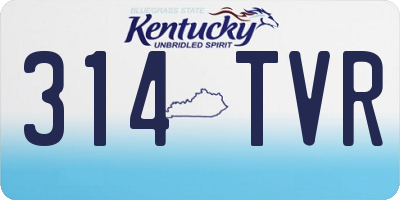 KY license plate 314TVR