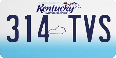 KY license plate 314TVS