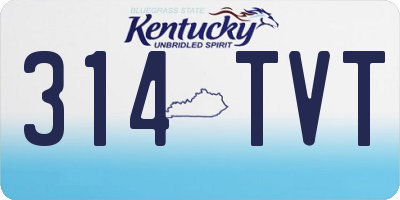 KY license plate 314TVT