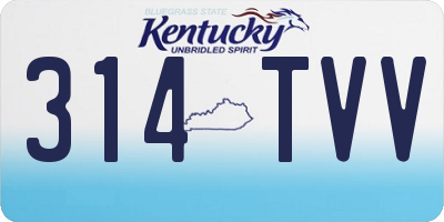 KY license plate 314TVV