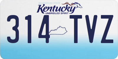 KY license plate 314TVZ
