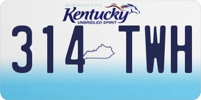 KY license plate 314TWH