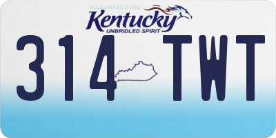 KY license plate 314TWT