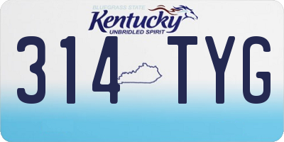 KY license plate 314TYG