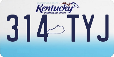 KY license plate 314TYJ
