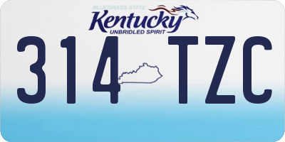 KY license plate 314TZC