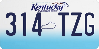 KY license plate 314TZG