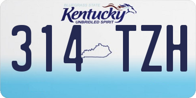 KY license plate 314TZH