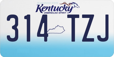 KY license plate 314TZJ