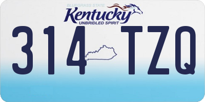KY license plate 314TZQ