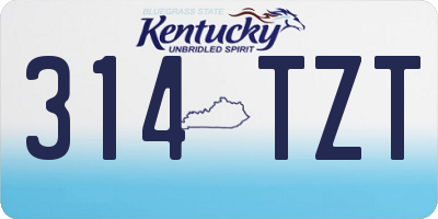 KY license plate 314TZT