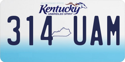 KY license plate 314UAM
