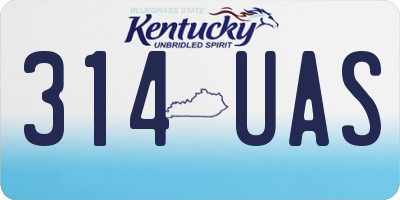 KY license plate 314UAS