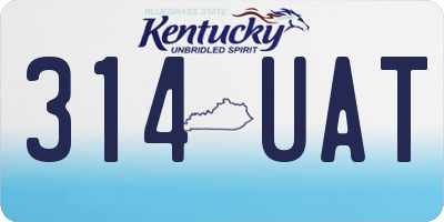 KY license plate 314UAT