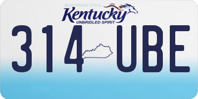 KY license plate 314UBE
