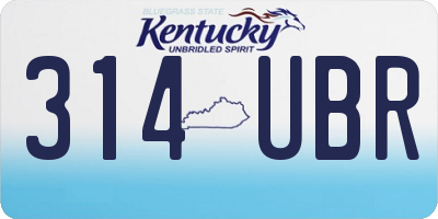 KY license plate 314UBR