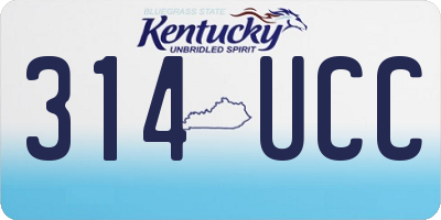 KY license plate 314UCC