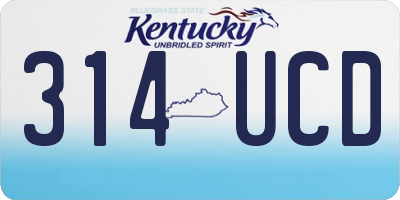 KY license plate 314UCD