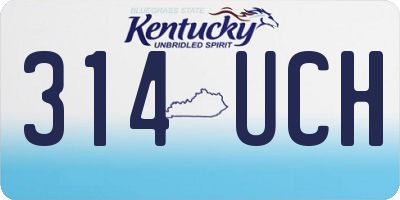 KY license plate 314UCH