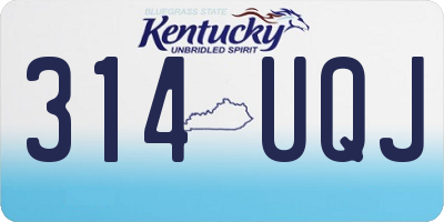 KY license plate 314UQJ