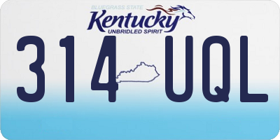KY license plate 314UQL