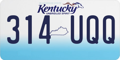 KY license plate 314UQQ