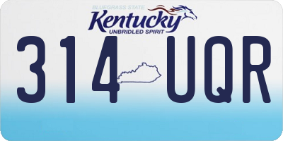 KY license plate 314UQR