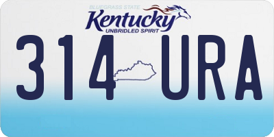 KY license plate 314URA