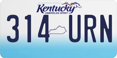 KY license plate 314URN
