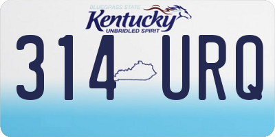 KY license plate 314URQ