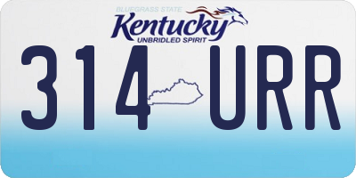 KY license plate 314URR