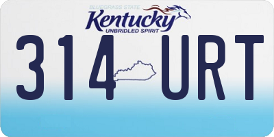 KY license plate 314URT