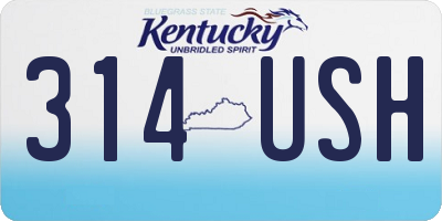 KY license plate 314USH