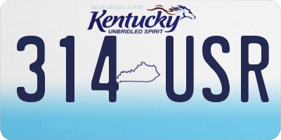 KY license plate 314USR